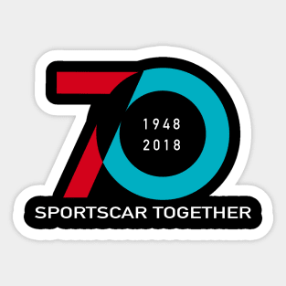 70th Anniversary (white) Sticker